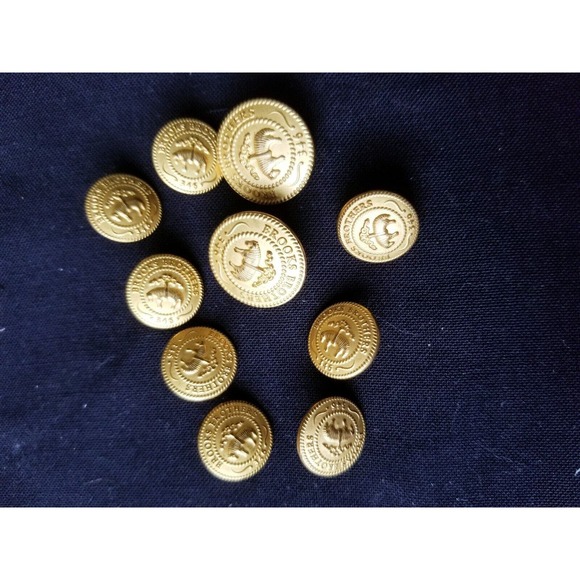 Brooks Brothers Sheep Gold Set 10 Blazer Jacket 15mm & 20mm Replacement Button - Picture 5 of 6